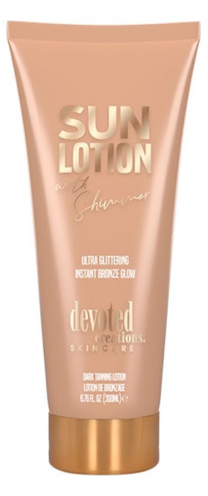 DC Sun Lotion With Shimmer Tanning Lotion By Devoted Creations - Bottle