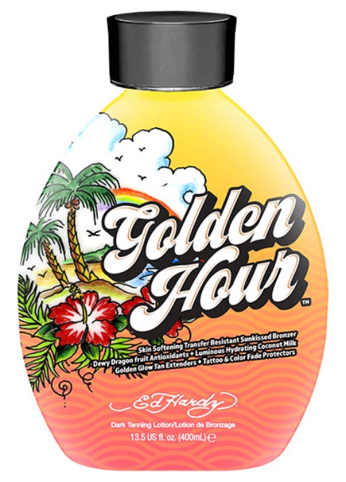 Golden Hour Bronzer Tanning Lotion By Ed Hardy - Bottle