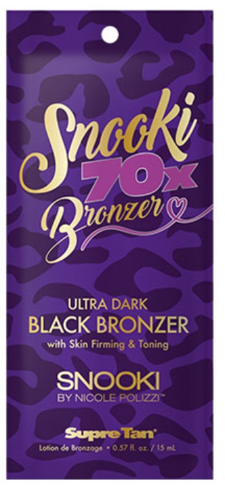 SNOOKI 70X BLACK BRONZER Tanning Lotion By Supre - Packet