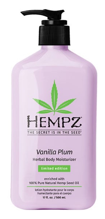 VANILLA PLUM MOISTURIZER By Hempz Skin Care - Bottle 17oz