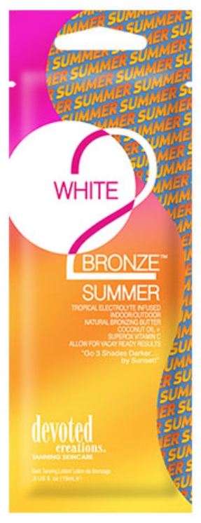 WHITE 2 BRONZE SUMMER Tanning Lotion By Devoted Creations - Packet