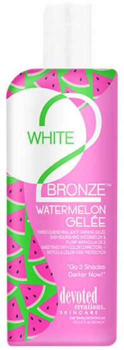 White 2 Bronze Watermelon Accelerator Tanning Lotion By Devoted Creations - Bottle