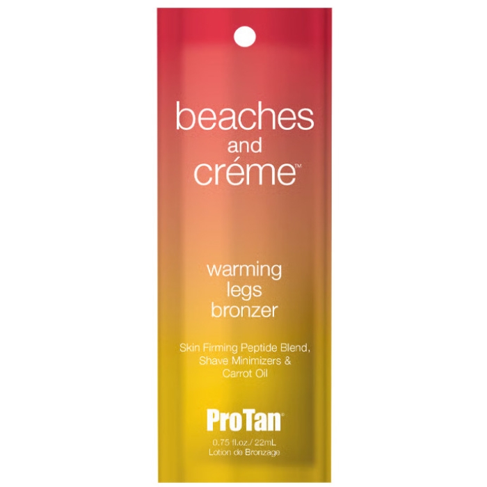 ProTan Beaches & Creme Warming Legs Bronzer Tanning Lotion - Packet ProTan Beaches & Creme Warming Legs Bronzer Tanning Lotion - Packet