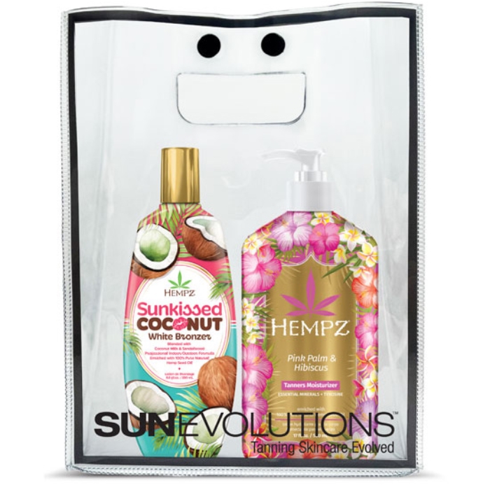 SunKissed Coconut Hibiscus Kit - Hempz Tanning Lotion - Bag SunKissed Coconut Hibiscus Kit - Hempz Tanning Lotion - Bag