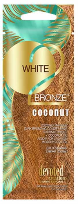 WHITE 2 BLACK BRONZE COCONUT BRONZER - Pkt - Tanning Lotion By Devoted Creations